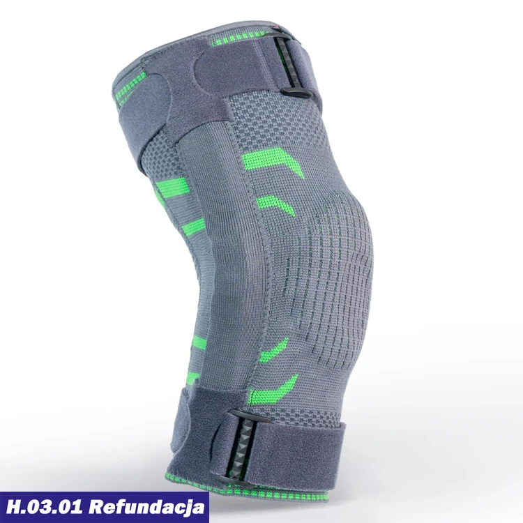 Elastyczny stabilizator stawu kolanowego z zawiasami Reha Fund Genumax Plus O-1210
