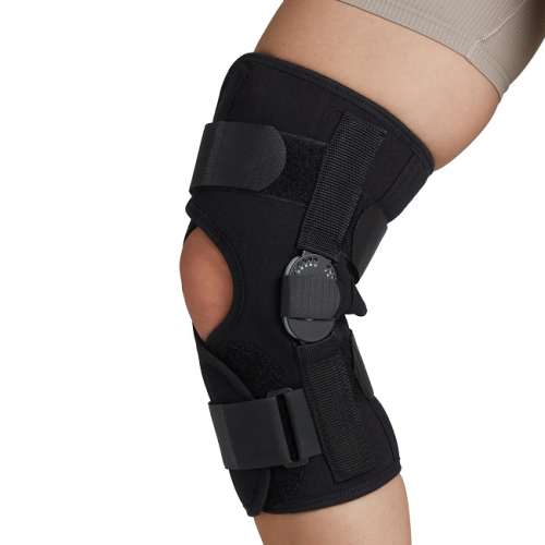 Neoprenowa orteza stawu kolanowego z regulacją kąta zgięcia zapinana Armedical IMMOBILO BRACE-RKZ AR-A-826