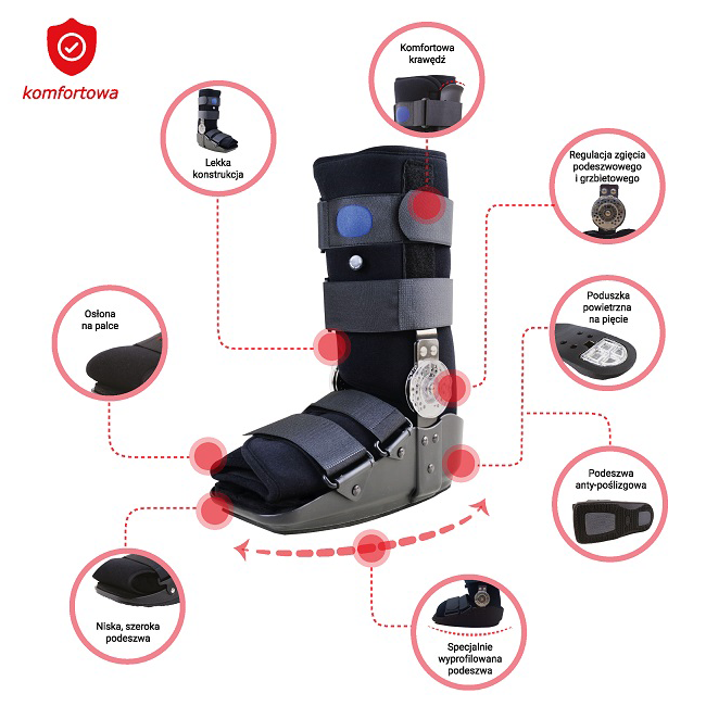 Orteza stopowo goleniowa niska Armedical Walker Clock AR-605