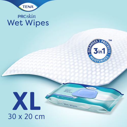 TENA Wet Wipes ProSkin – chusteczki nawilżane 3 w 1